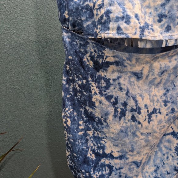 Reformation Marseilles Linen Shibori Dye Dress - Picture 5 of 11